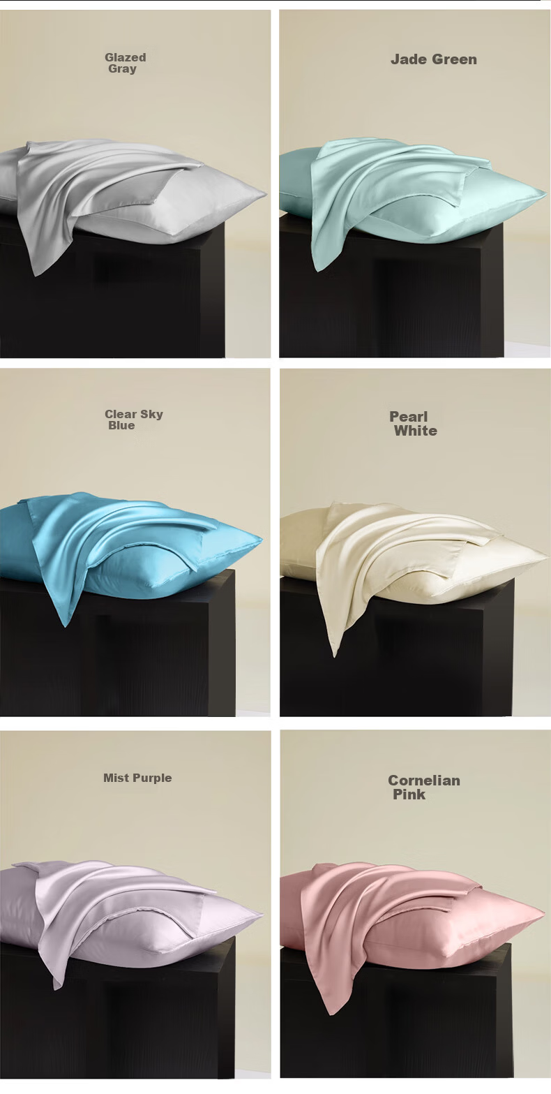 CROWN Pillowcase 48x74cm Pair Home Use 60-Count Tencel Lyocell Washed Pillowcase Gift Box Set 8