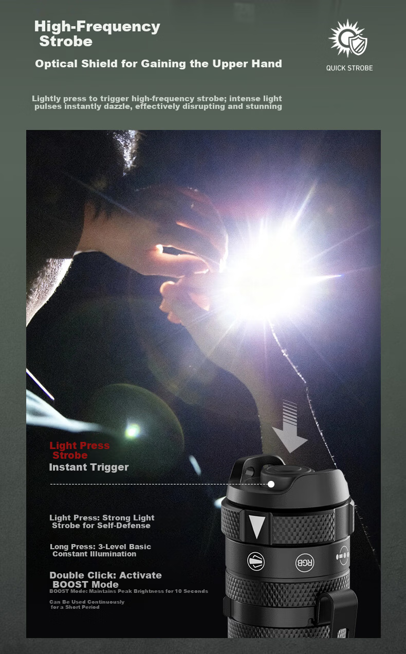 LED LENSER German High-Power Tactical Flashlight TAC7R Outdoor Lighting High Brightness Long Range Long Battery Life Patrol Duty 6