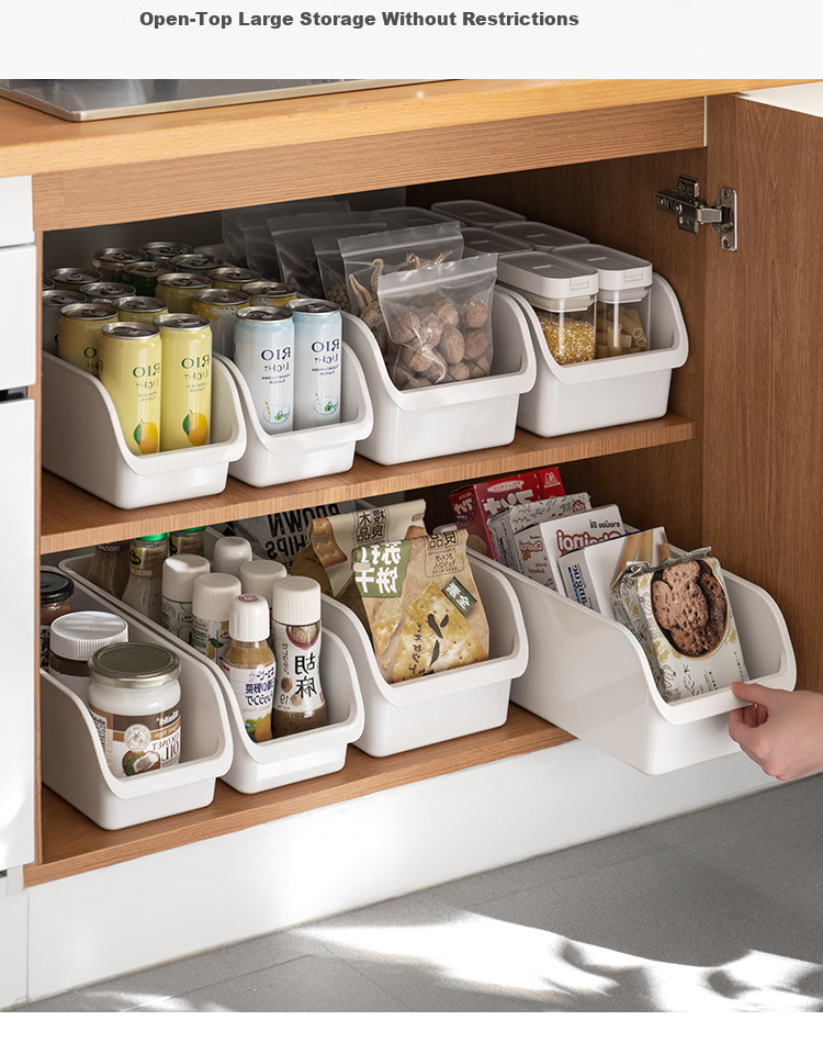 Lanjiaoluo Refrigerator Storage Box, Kitchen Freezer Container, Household Vegetable And Fruit Egg Organizer Box, Storage without Dividers, Large Size 5