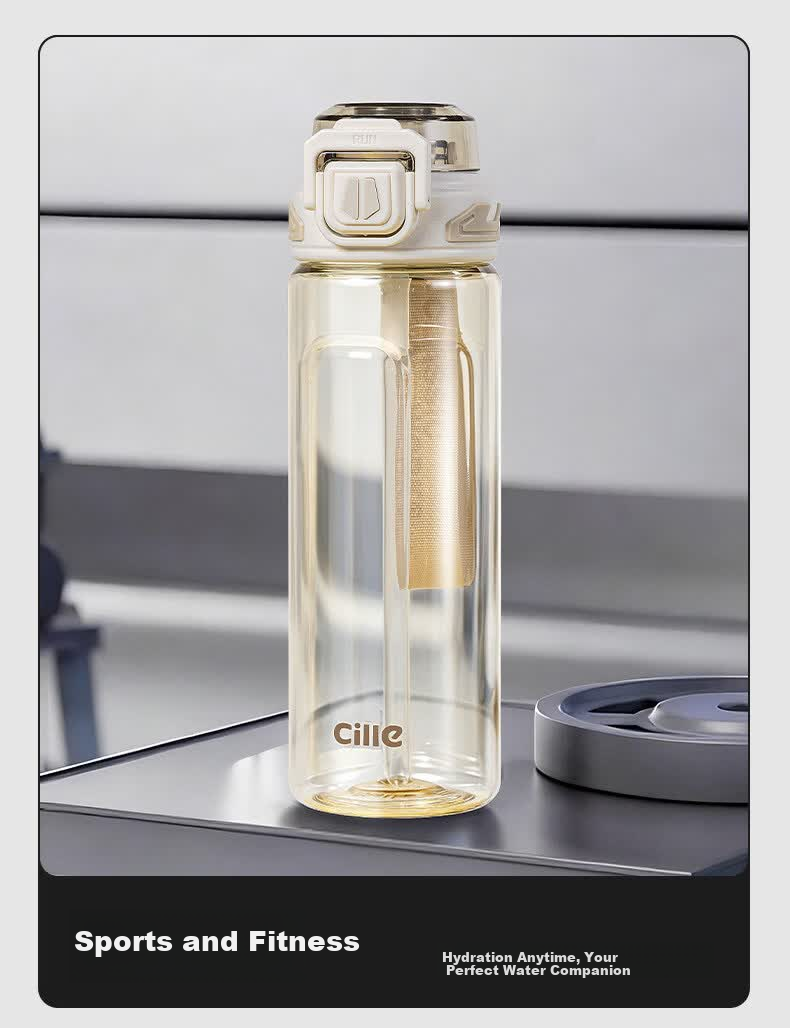 Cille Large Capacity Outdoor Sports Water Bottle for Men PPSU High-Value Heat-Resistant and Drop-Resistant Straw Cup Student Water Bottle 13