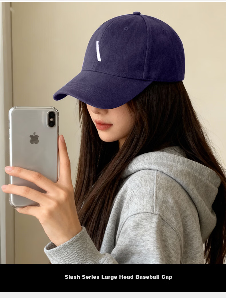Xingmai Summer Baseball Cap Personalized Fashion Versatile Commuter Pure Cotton Embroidered Student Purple One Size 2