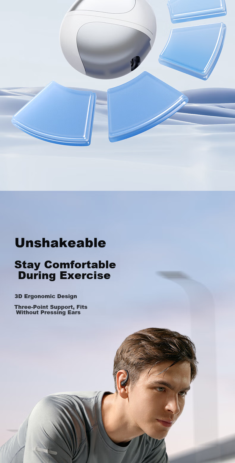 Xiaodu [Deng Kaitong Edition] S200PRO Bluetooth Earphones Air Conduction Concept Long Battery Life Wireless Sports Ear-Hook Compatible with Apple Huawei Blue 11
