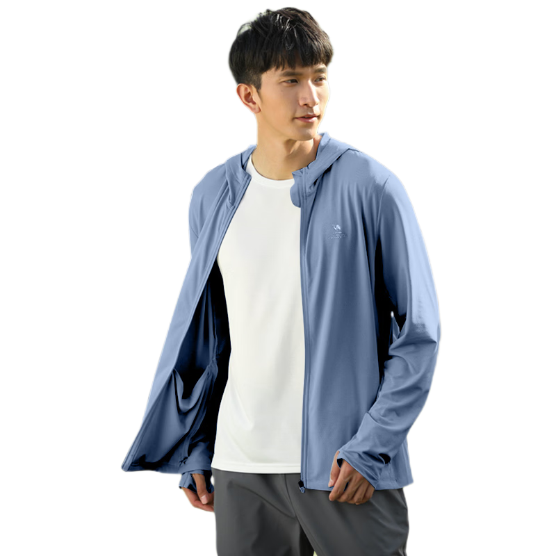 CAMEL Sun Protection Clothing for Men And Women, New Summer Outdoor Sports Wear, Original Yarn Cool-Feeling Sun Protection Loose Hooded Top Thin Jacket