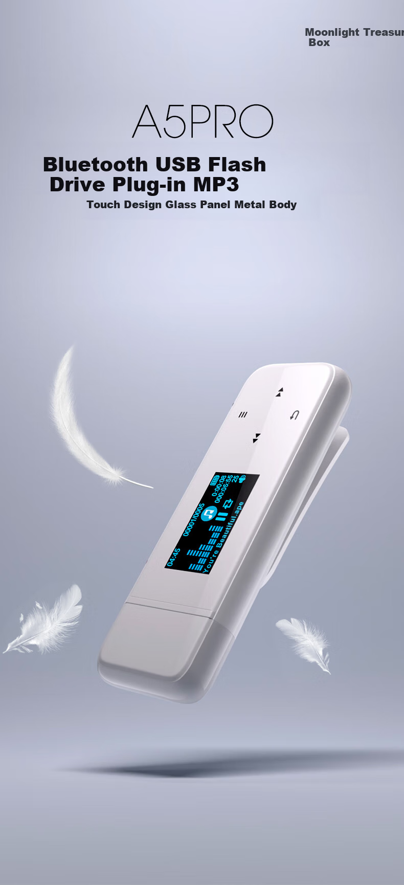 Moonlight Treasure Box F160-64G Lossless Music Player MP3 Portable MP4 Nostalgic Cassette Metal Body Retro Scroll Wheel Bluetooth 5.3 Touchscreen FM Radio E-Book 1