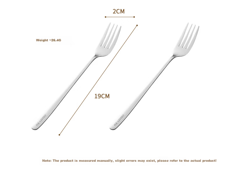 Guangyi 304 Stainless Steel Fork Set 2pcs Dessert Fork Fruit Fork Salad Instant Noodle Fork Cutlery GY7870 17