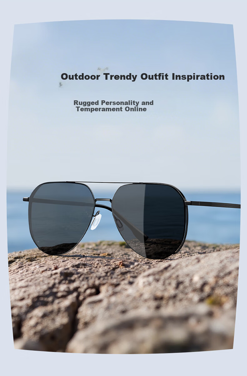 HLA Polarized Sunglasses Ultra-Light β-Titanium Temple Driving Sunglasses Men UV Protection Outdoor Fishing Glasses 3