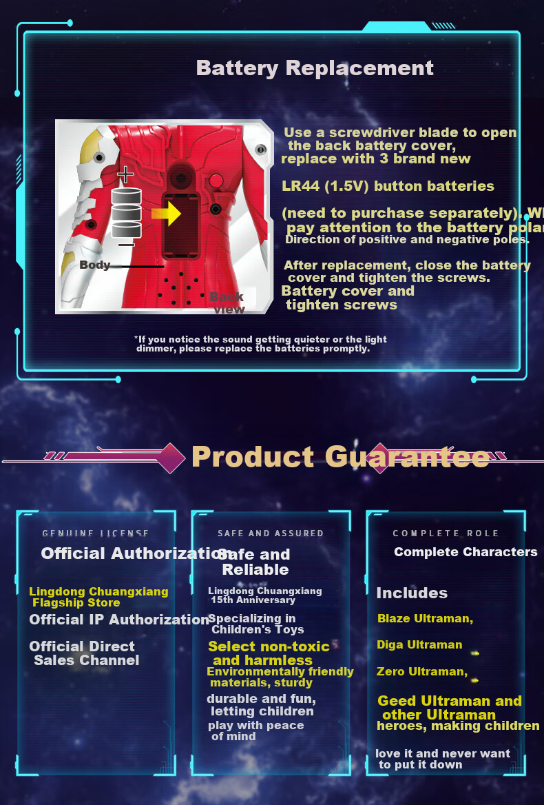 Lingdong Chuangxiang Ultraman Tiga Children's Toy Boys Sound and Light Action Figure Doll 3-6-10 Years Birthday Gift 7