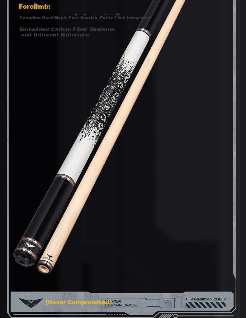 Kurok Galaxy 2 Big Head Billiard Cue Chinese Black 8 American 9-Ball Table Cue Exclusive Cue Case Set 16 Colors 12