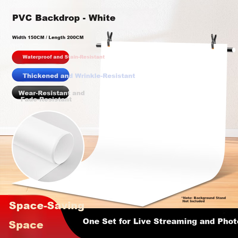 JIMANTU PVC Photography Backdrop Matte Photo Background Paper Green Screen Live Streaming Photo ID Props Food Jewelry Still Life Solid Color Background Cloth