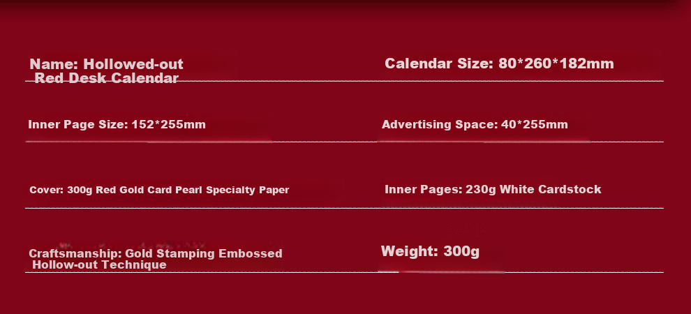 Langjie 2026 Desk Calendar Red Horse Year Monthly Large Grid Writing Planner Office Desktop Calendar Customizable 11