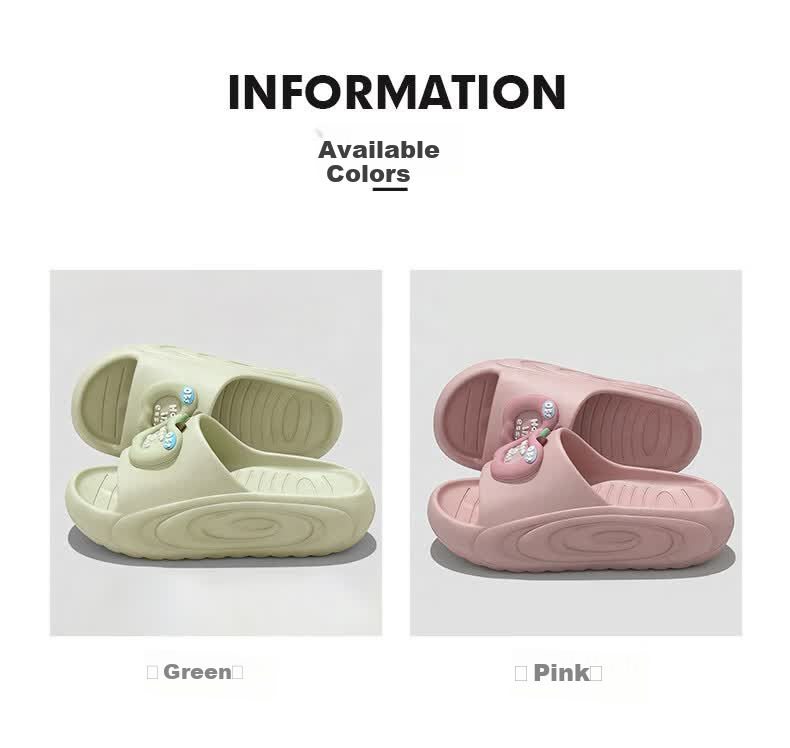 YUZHAOLIN EVA Cartoon Couple Home Bathroom Slippers Unisex Cool Sandals 2