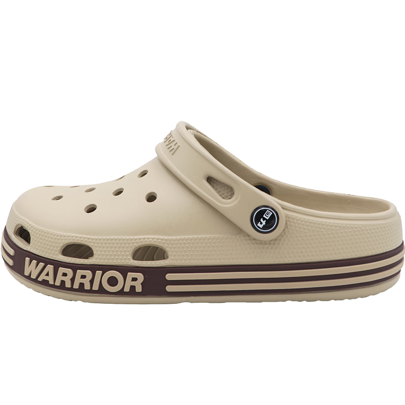 Warrior Men's Outdoor Casual Slippers Soft Thick Sole Sports Beach Shoes SDJ-0237 Khaki Size 41