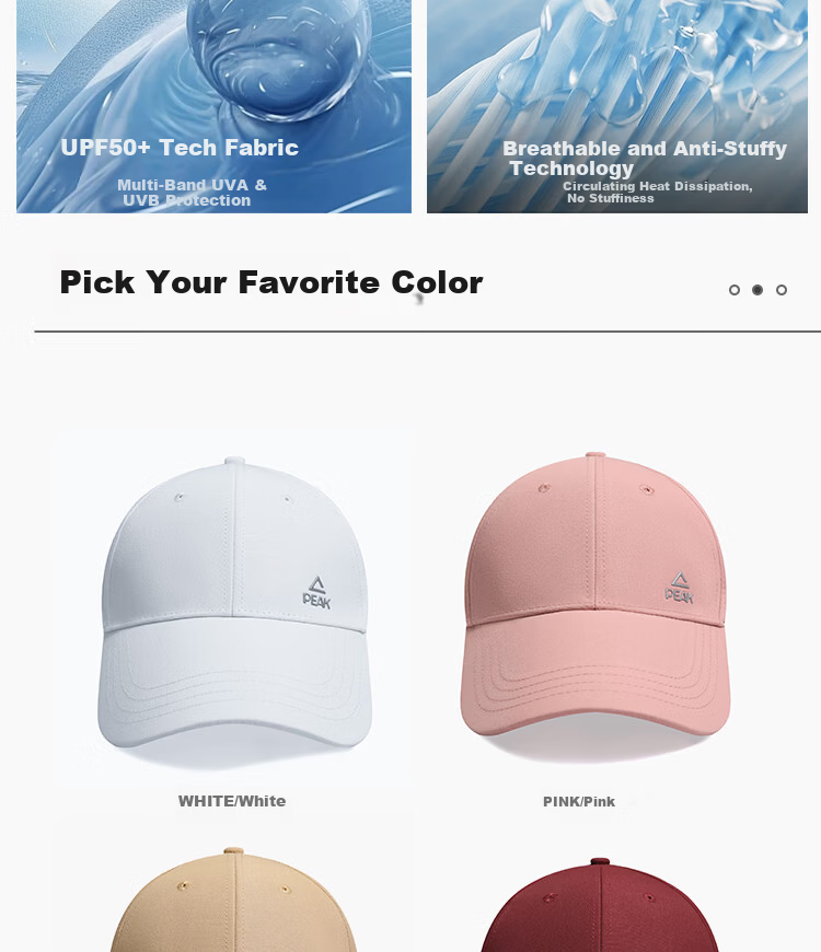 Peak Baseball Cap Outdoor Fishing Sun Protection Wide Brim Sports Versatile Breathable Sweat-Absorbing Sunshade Hat 3