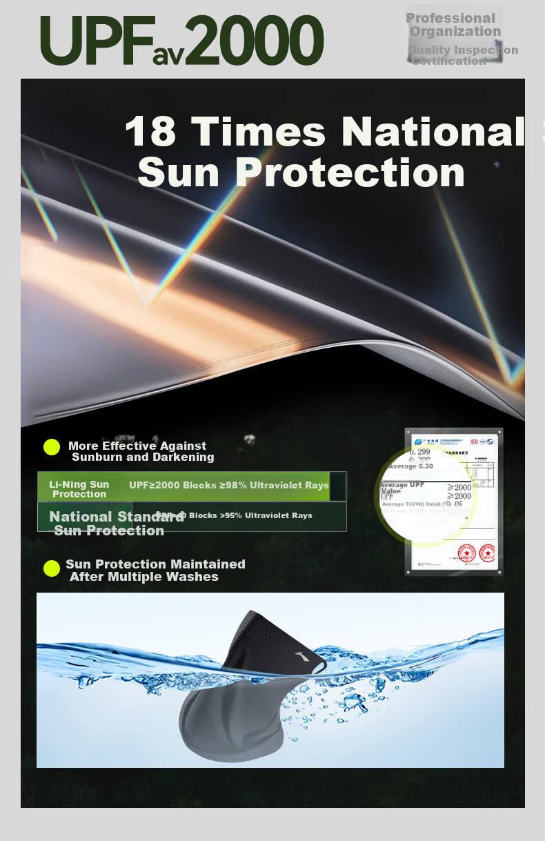 LI-NING Sun Protection Face Mask Ear-Hook Cycling Ice Silk Mosquito Repellent Mask Neck Gaiter Magic Scarf Windproof Dustproof Mountaineering Gear for Men and Women 7