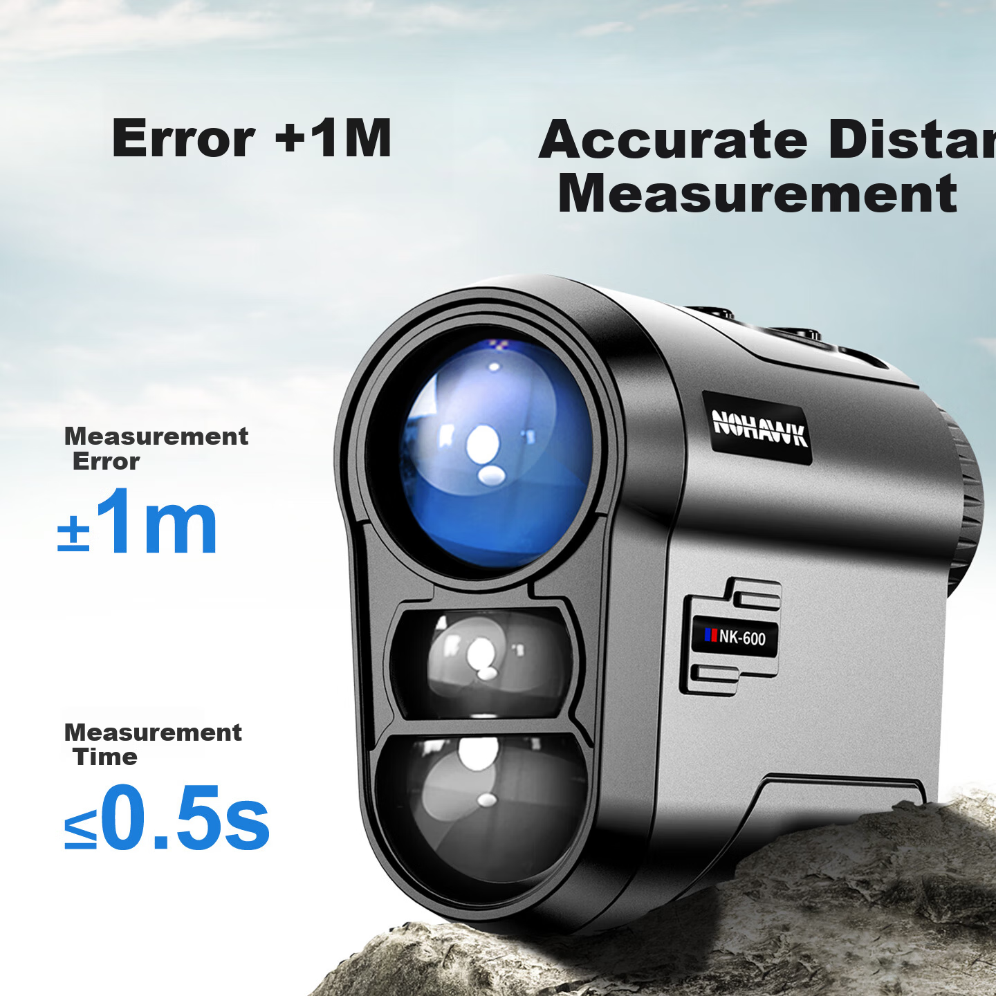 Nohawk Golf Rangefinder Telescope 1000m Distance/Height/Angle/Speed/Two-Point Height Measurement Home Use 5
