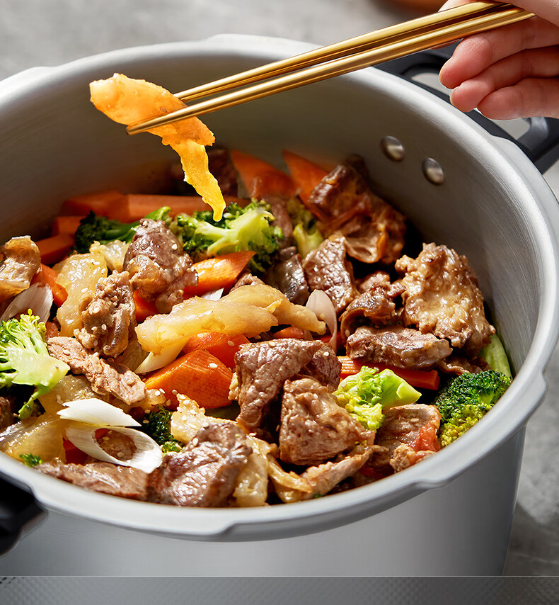ASD High-Pressure Cooker, Aluminum Alloy Explosion-Proof, Six Safety Features, 6.7L Pressure Cooker, Gas And Open Flame, YL24S2WG 17
