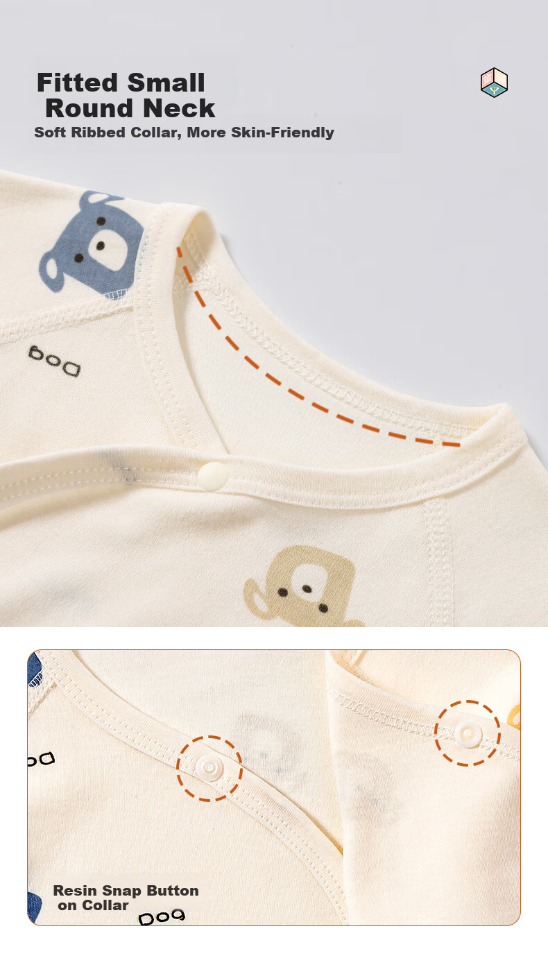 Tongyan Baby Romper, Summer Pure Cotton Newborn Clothes, Infant Butterfly Onesie And Monk Outfit for All Seasons, 2-Piece Set 8