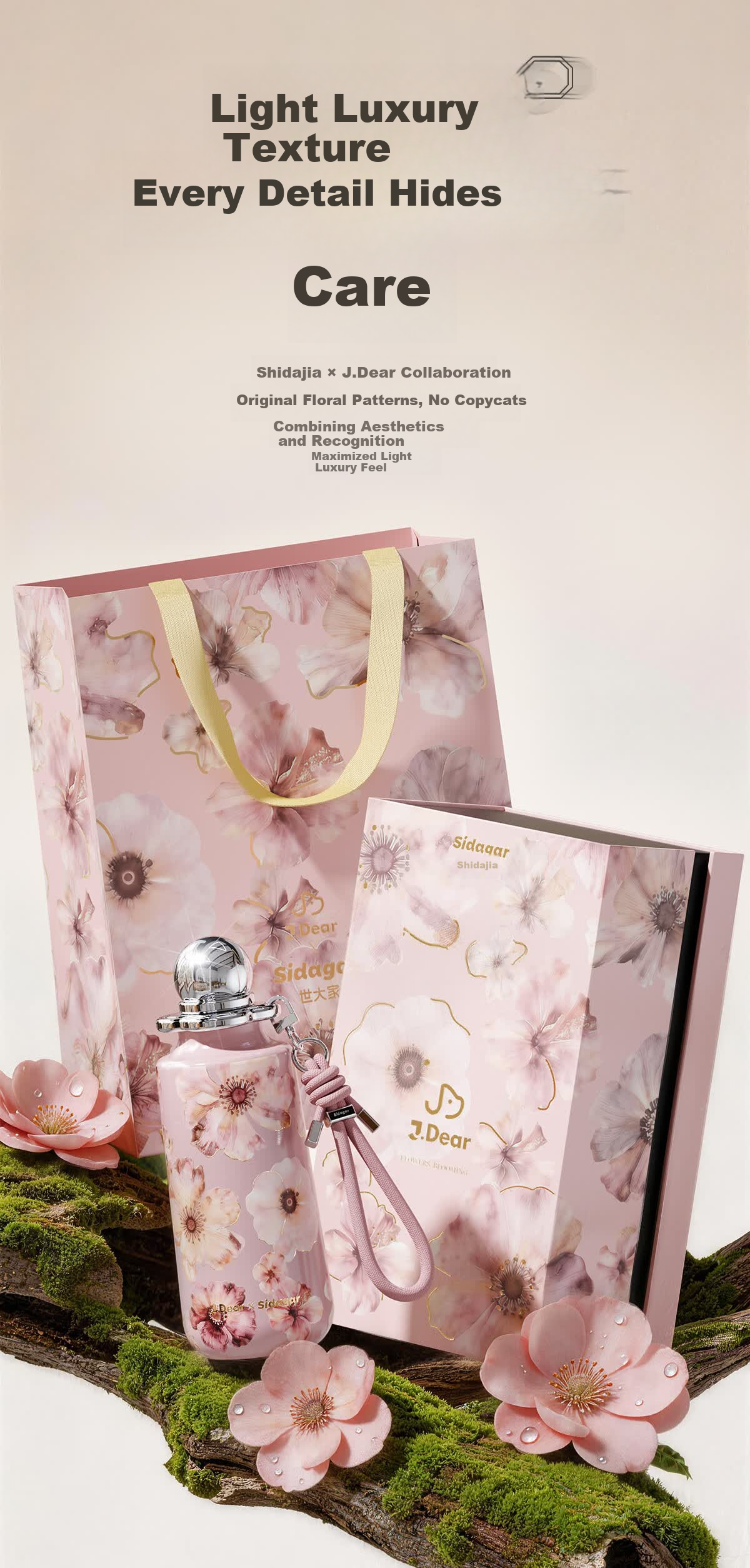Shidajia × JDear JD.com Co-branded Taoyao Insulated Water Bottle for Women 520 Gift for Girlfriend Wife Birthday Present 6