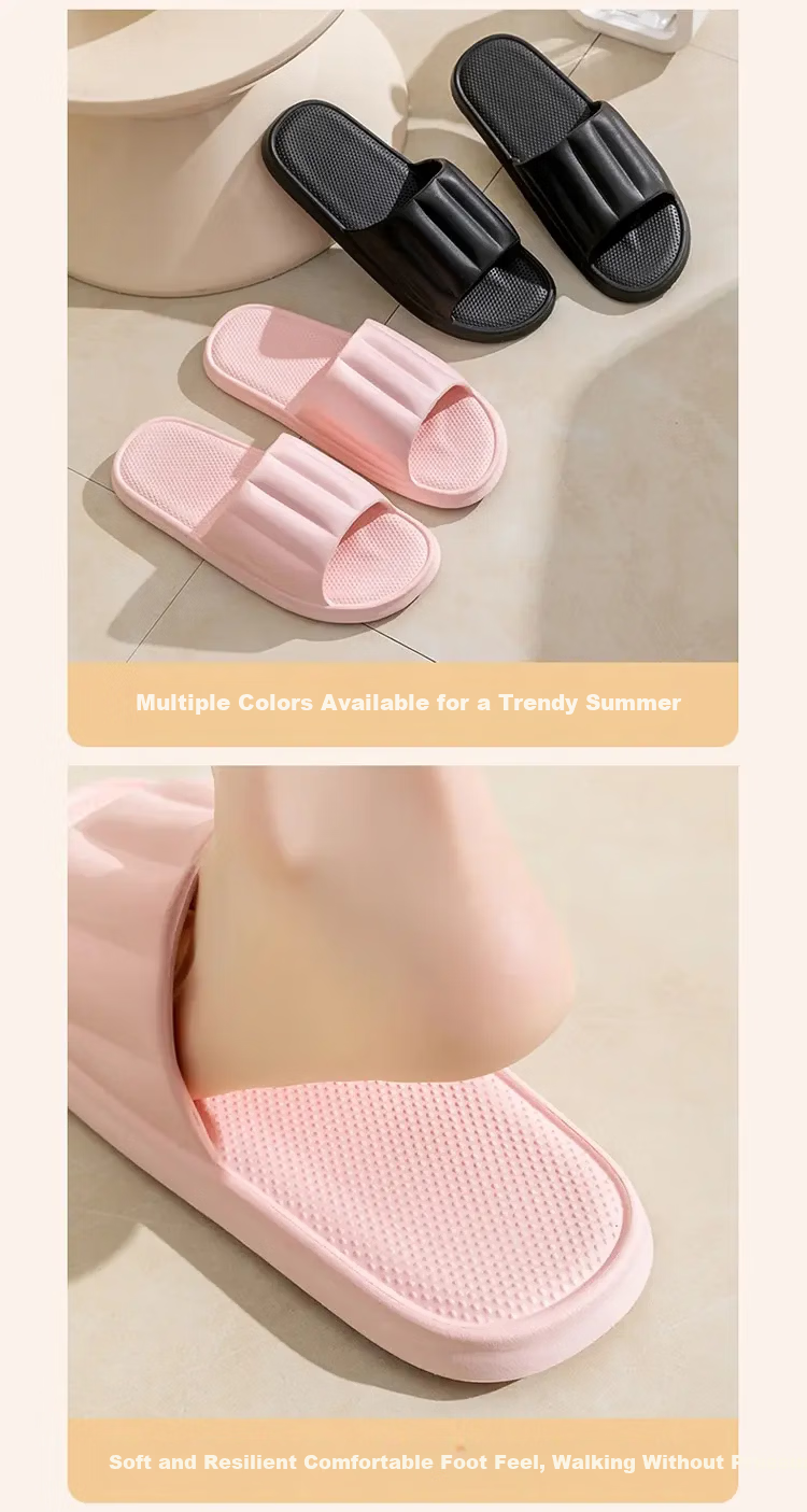 Qiumuxi Bathroom Slippers Unisex EVA Home Couple Non-Slip Shower Lightweight Comfortable Sandals Green Size 38-39 6