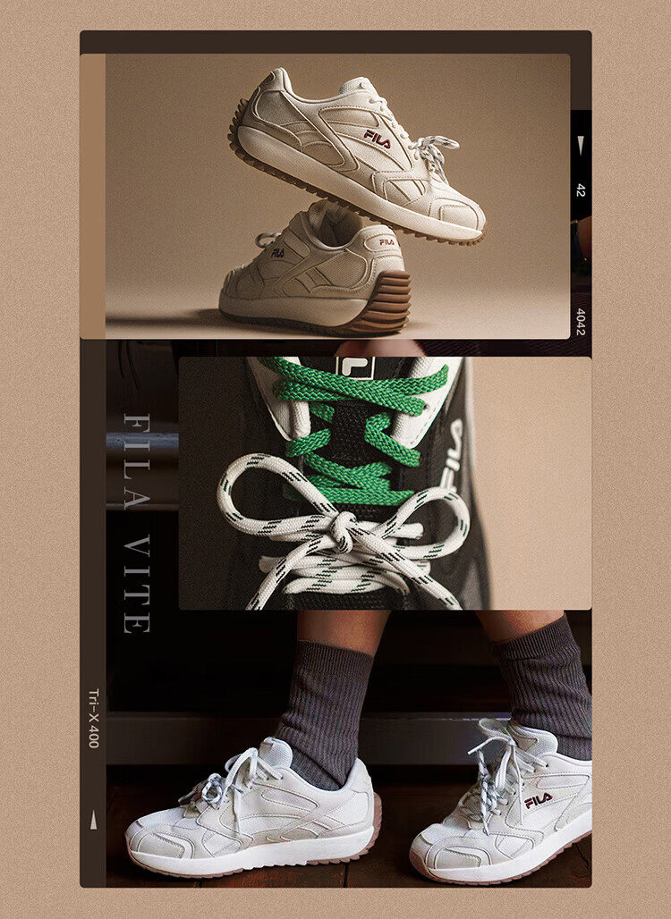 FILA Fila Agan Shoes [Yang Mi Same Style] Women's 2026 Spring Wisteria Shoes VITE Simple Fashion Casual Shoes 8