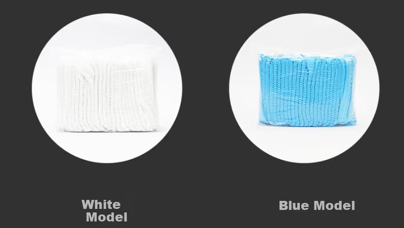 Shunxuan Disposable Head Cover Dustproof Cleanroom Cap SHW100 Non-woven Kitchen Chef Mesh Hat Hairnet Strip Isolation Cap White 100pcs/Bag 19 Inch 270g 2