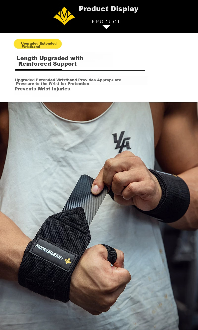 M MANUEKLEAR Fitness Wrist Support for Men, Resistance Band for Wrist Injury, Strength Training Wrist Strap, Bench Press-Specific Elastic Compression Sleeve 3