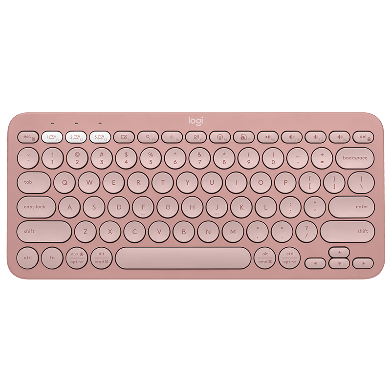 Logitech K390 Enterprise Wireless Bluetooth Keyboard Upgraded K380 Mac Laptop Tablet iPad Computer Silent Keyboard Multi-Device Ultra-Thin Home 79-Key Pink