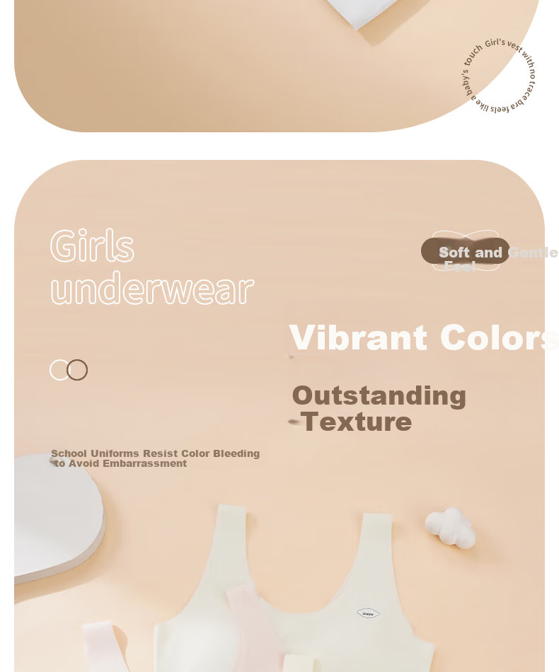 Free Style Developmental Period Girls' Underwear Junior High School Student Puberty Bra Seamless Invisible Ultra-Thin Girls' Vest 18