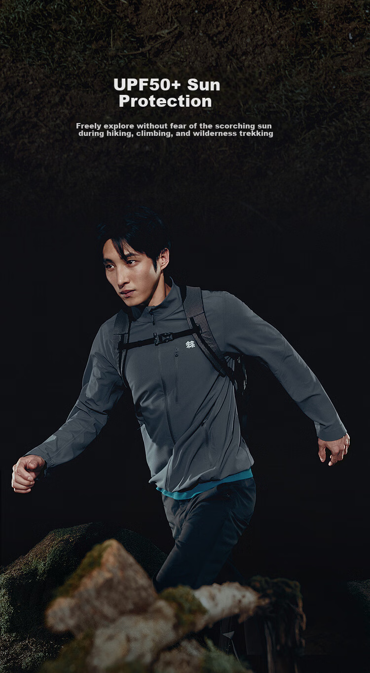 KOLON SPORT Men's Outdoor Softshell Jacket Cooling Touch UPF50+ Windproof Black BK 2XL 3