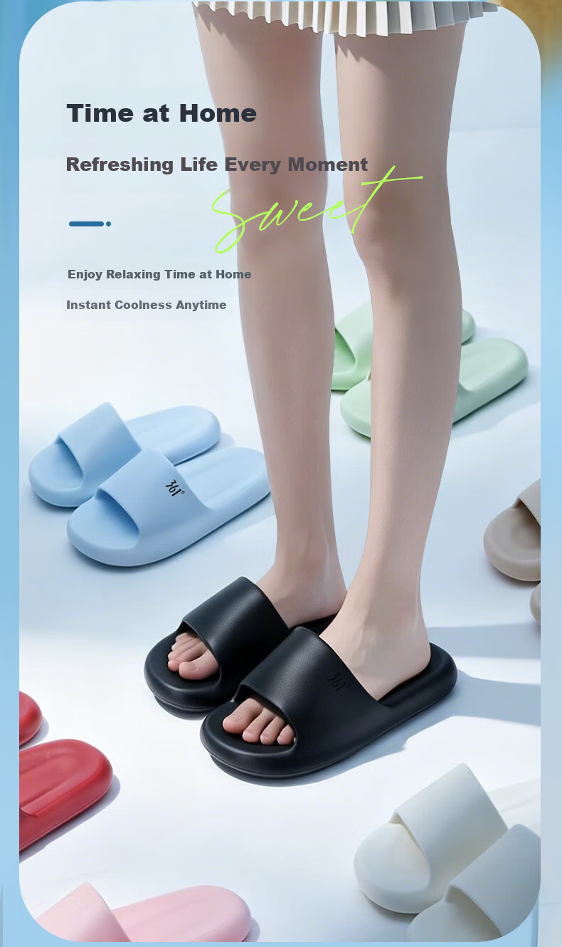 361° Ice-Cool Platform Slippers for Women, Summer Comfortable Non-Slip EVA Slide Sandals, Ladies Indoor Casual Home Slippers 5