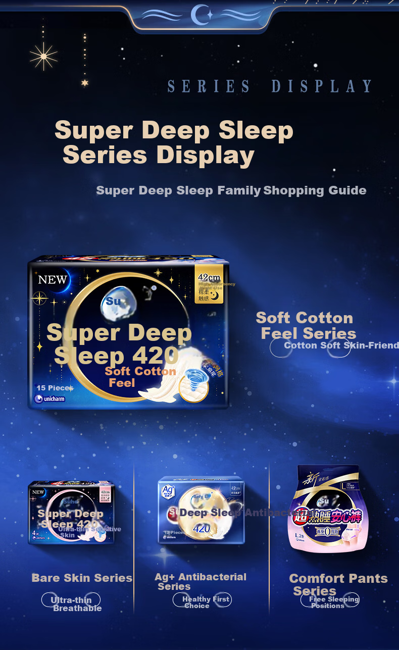 Sofy Bare Sensation S Noble Cotton 250 + Ultra Sleep 420 + Zero Sensitivity 140 Panty Liners + Secure Pants L (48+15+40+2) 12