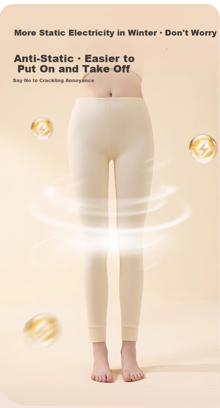 LangSha Women's 2-Pack Pure Cotton Autumn Thermal Pants 10A Antibacterial Thin Warm Underwear Plus Size 2026 New Arrival 9