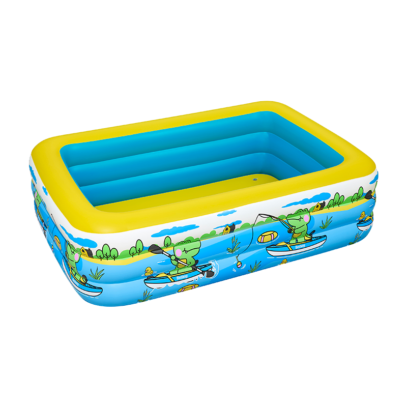 Bestway Kids Inflatable Swimming Pool Thickened Large Outdoor Home Pool Crocodile Captain 2.6m