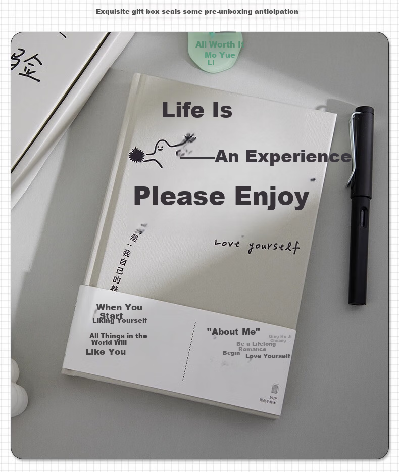 Shushan Personalized Minimalist Ins Style Artistic Notebook Exquisite Creative Diary (Light Silver Mouse Edition) Without Gift Box 7