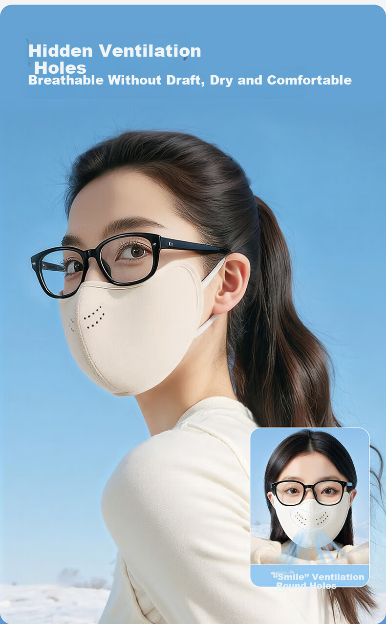 BWNK Thermal Face Mask Winter Cycling Full Face Cover Breathable Cold Protection Gray 2