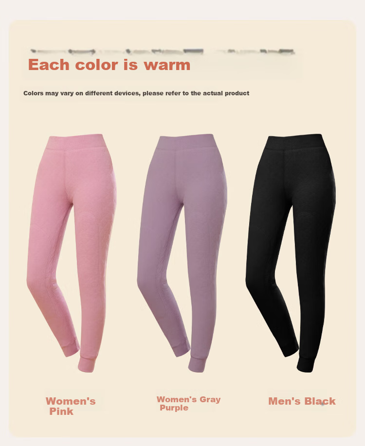 Ordifen 100% Wool Thermal Pants Women Winter Fleece Lined Thickened Knee and Waist Protection Cold Resistant Long Johns Purple XL 10