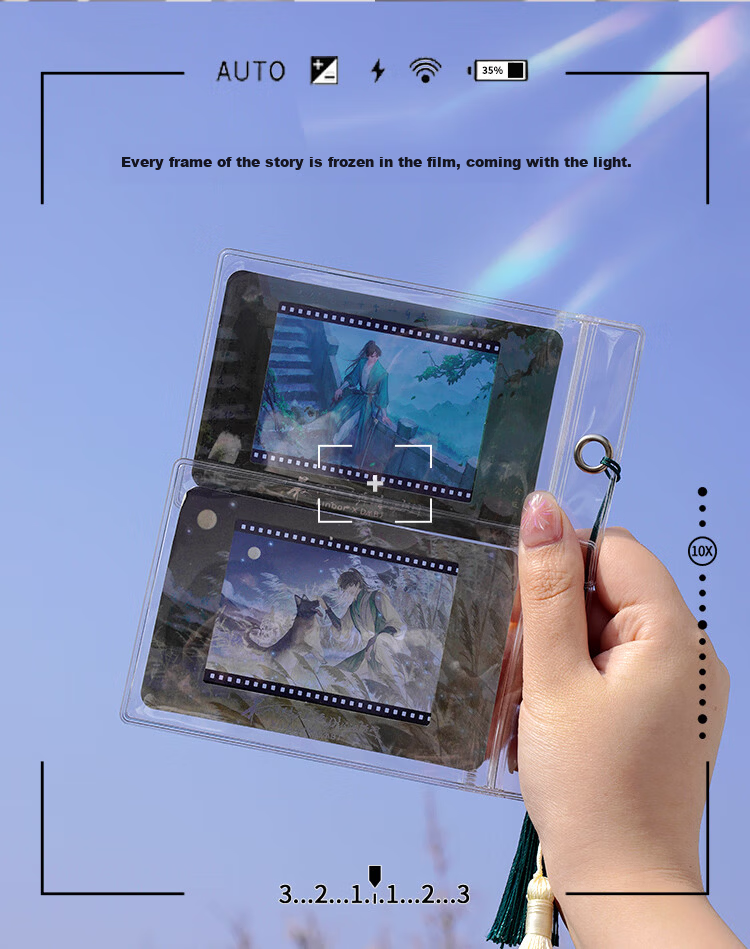 Kinbor Tomb Notes Wu Xie Film Image Creative Bookmark DIY Cultural and Creative Anime Guzi (PVC Sleeve + Postcard + Tassel) Gift Item Mountain Residence Scenery DT57519 8