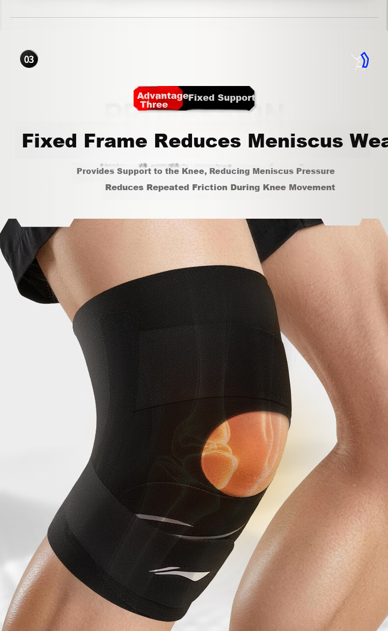 Li-Ning Knee Pads Summer Lightweight Protective Meniscus Injury Prevention Unisex Arthritis Support for Mountaineering Basketball Badminton Running 12