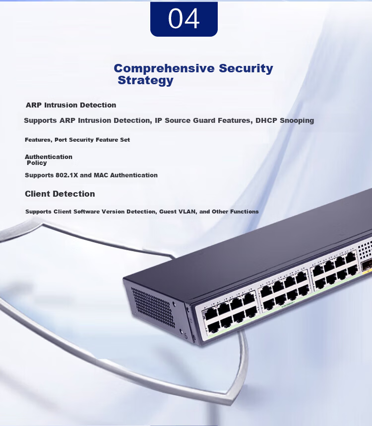 H3C S5130V2-28P-LI 24-Port Gigabit Ethernet + 4 Gigabit SFP Layer 3 Managed Enterprise Network Switch Noise-Reduction IPv6/Stacking/Link Aggregation 3