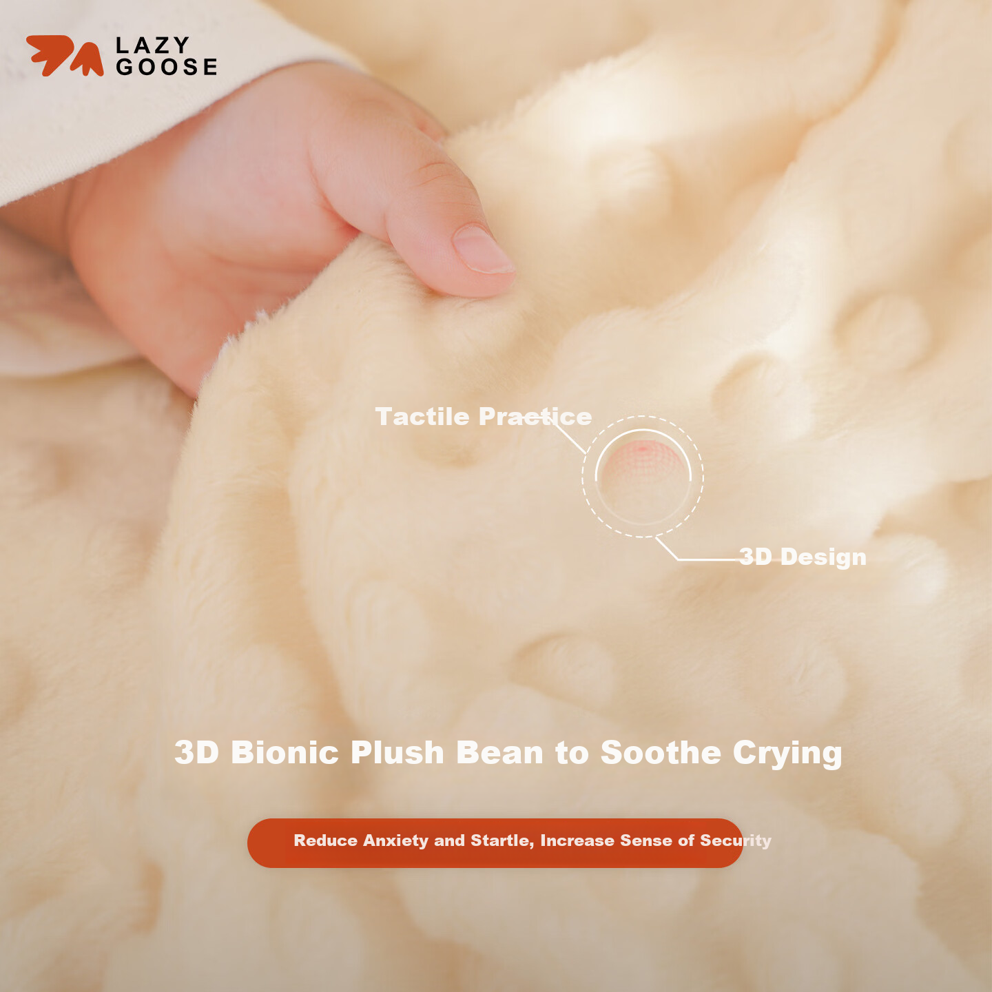 LAZY GOOSE 3D Thermostatic Baby Blanket Thickened Autumn Winter Infant Plush Air Conditioning Small Quilt