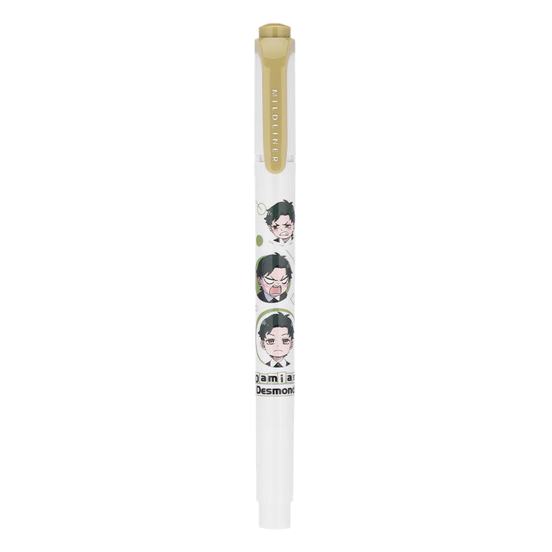 ZEBRA WKT7 Soft Fluorescent Pen, Limited Edition for Spy Play, Student Planner Marker Pen, Gentle Olive Green, Single Pe