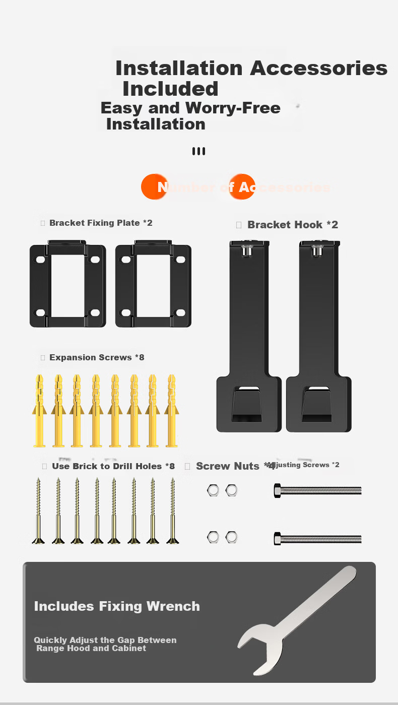Geer Range Hood Lift Bracket Hook Thickened Adjustable Hanging Plate Telescopic Hanging Accessory Floating Hanging Piece Mounting Bracket Universal for Top Suction 7-Shaped T-Shaped Side Suction 9