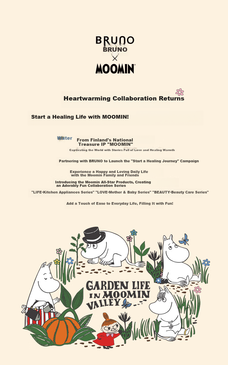 BRUNO Meat Grinder and Seasoning Machine Home Small Meat Mincer Multi-functional Chopper Mixer Food Processor Garlic Grinder [Upgraded Ceramic] Moomin Edition 4