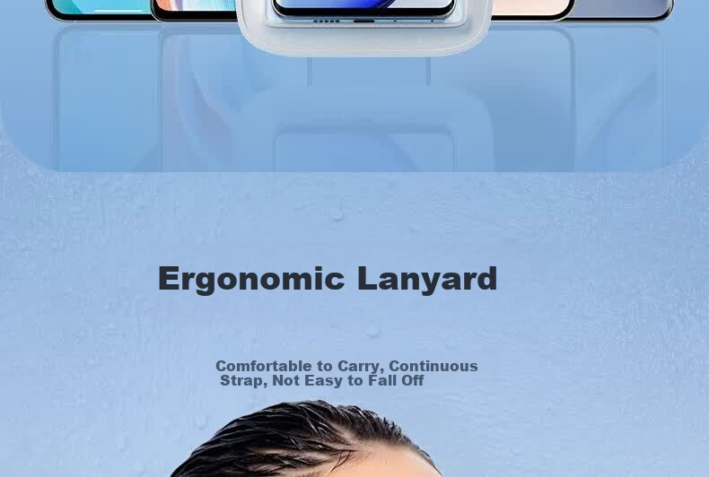 LI-NING Waterproof Touchscreen Phone Pouch Swimming Dustproof Protective Underwater Shooting Case 22