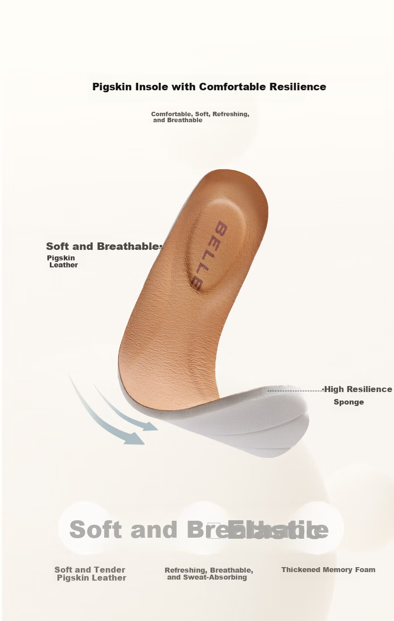 Belle Navigator Canvas Shoes Autumn Thick Sole Slip-On Casual White Women's Shoes B2699CM5 Brown Size 36 7