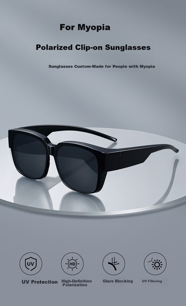 Jimmy Orange Unisex Trendy Clip-On Sunglasses UV Protection Polarized Driving Glasses for Men and Women 1