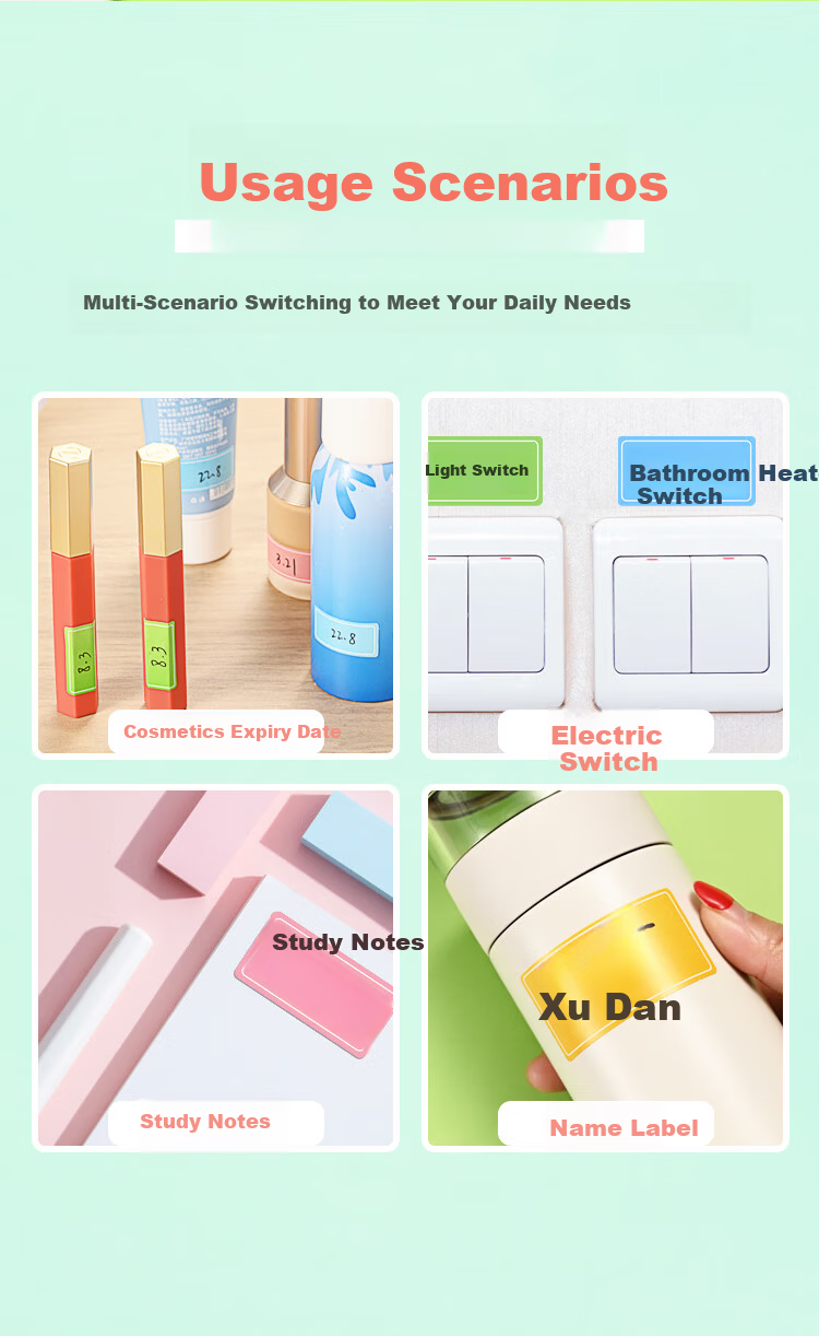 NVV Large Label Stickers 80pcs 60x30mm Adhesive Handwritten Self-Adhesive Colorful Name Price Tags Office Stationery Sticky Notes BL-06 9