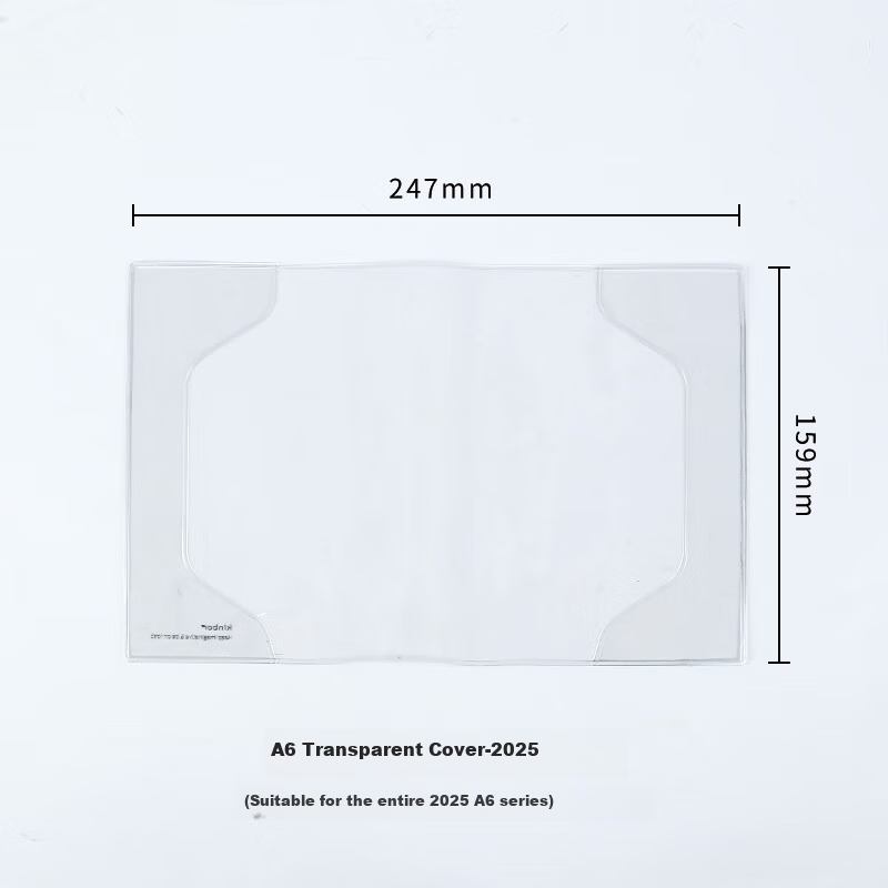 Kinbor Schedule Book Transparent PVC Cover Protective Sleeve for A5 (Type B) Eight-Grid and Timeline Compatible 2025-2026 DT57711 3