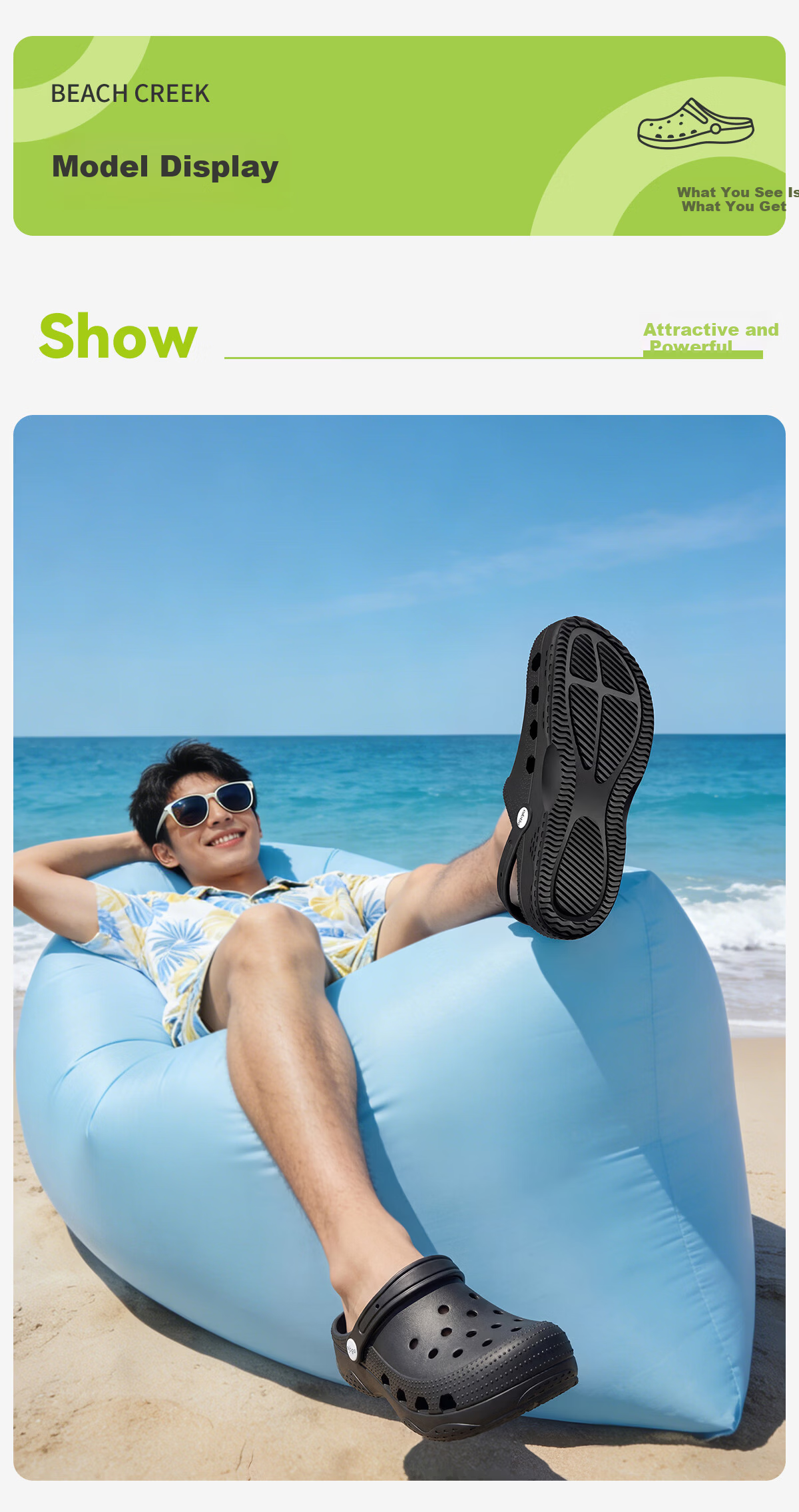 Big Size Men's EVA Breathable Anti-Odor Slip-On Clogs Non-Slip Thick Sole Outdoor Beach Water Shoes Arch Support Wide Fit 489 13