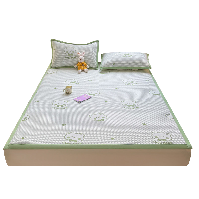 MiiOW Summer Ice Silk Cooling Mat 1.5x2m Ice Bean Cooling Mat Class A Baby-Friendly Double Cooling Bed Sheet Soft Mat Machine Washable